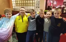 Wyjazd klas piątych do kina i do kręgielni 3