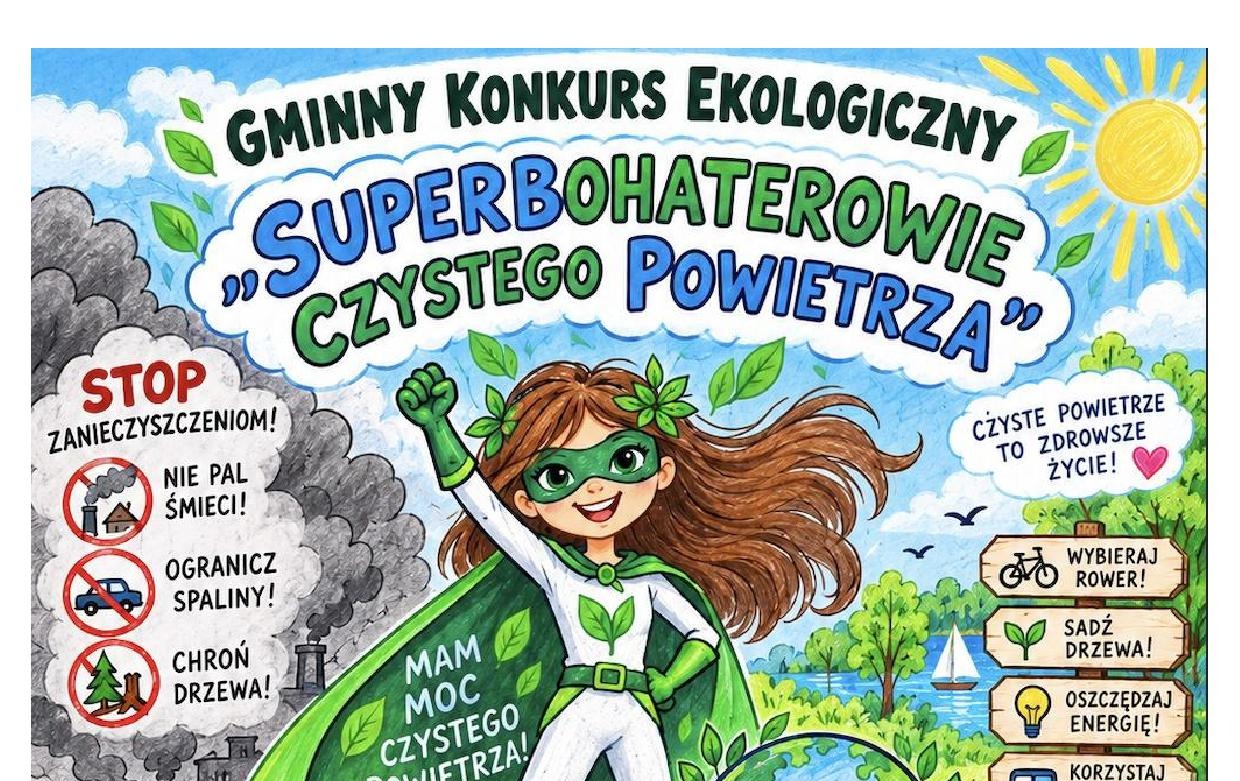 Zdjęcie do Gminny konkurs ekologiczny &bdquo;SUPERBOHATEROWIE CZYSTEGO POWIETRZA&rdquo; 